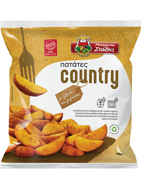 Πατάτες country με φλούδα και μυρωδικά