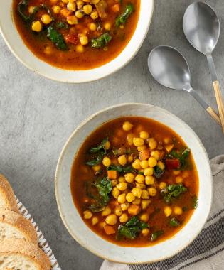 Μαροκινή πικάντικη σούπα με ρεβίθια